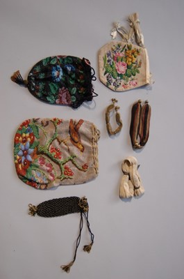 Lot 226 - A group of miser's purses, beaded and...