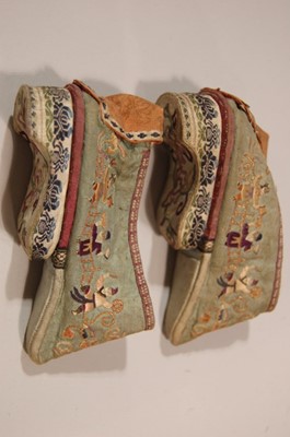 Lot 227 - A pair of Chinese shoes for bound feet, circa...