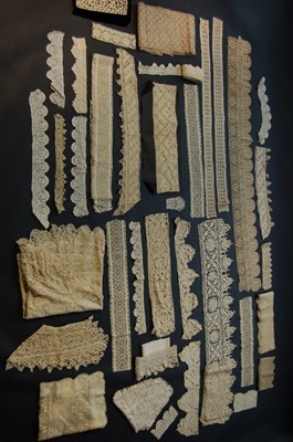 Lot 255 - A large group of 17th century style lace and...