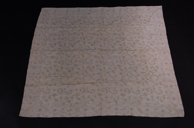 Lot 264 - An embroidered cradle cover, English, circa...