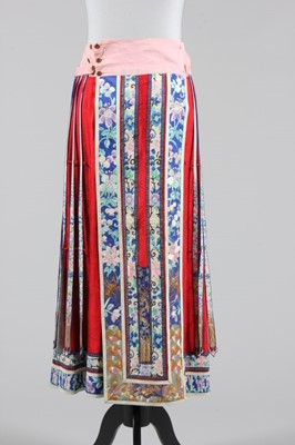 Lot 13 - A Chinese embroidered skirt, early 20th...