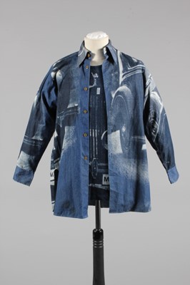 Lot 110 - A Vivienne Westwood 'Rolls Royce' print denim...