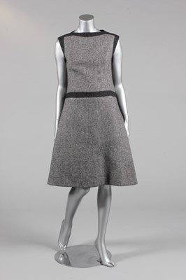 Lot 125 - A Michel Goma couture crimson tweed day dress,...