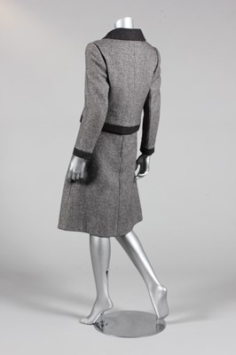 Lot 125 - A Michel Goma couture crimson tweed day dress,...