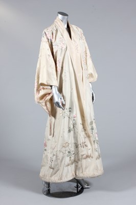 Lot 141 - An embroidered satin kimono, Japanese for the...