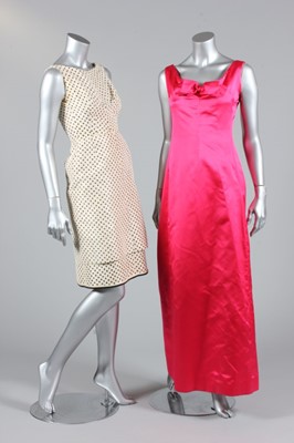 Lot 162 - A Dior London rose pink satin evening gown,...