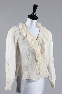 Lot 177 - An ivory lawn summer dress, circa 1910,...