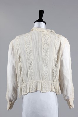 Lot 177 - An ivory lawn summer dress, circa 1910,...