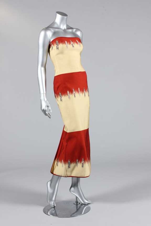 Lot 186 - An Herve Leger stretch elastane gown, 1990s,...