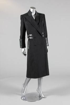 Lot 189 - A Claude Montana grey wool coat, 1980s, gold...