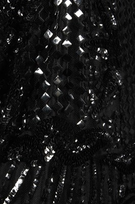 Lot 297 - An elaborate black beaded and sequined tabard,...