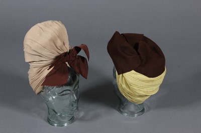 Lot 307 - Two rare exaggerated turbans, French, circa...