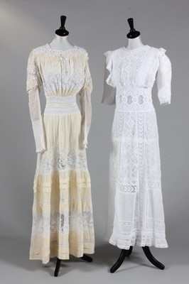 Lot 321 - An ivory crepe de chine summer gown, circa...