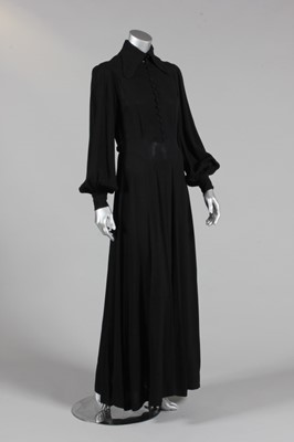 Lot 333 - An Ossie Clark for Radley black moss crepe...