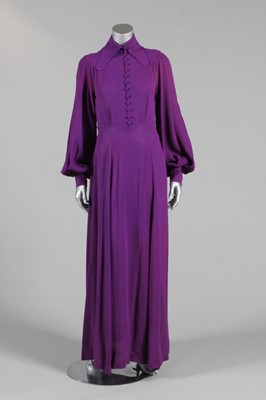 Lot 332 - An Ossie Clark for Radley purple moss crepe...