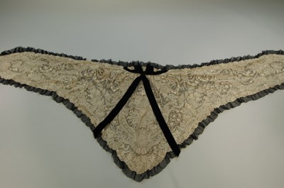 Lot 293 - A Brussels Point de Gaze shawl or veil, circa...