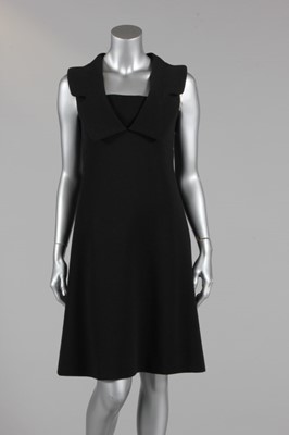 Lot 345 - A Pierre Cardin designed black jersey dress,...