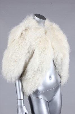 Lot 364 - A white fox cape, probably 1970s, labelled...