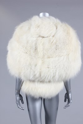 Lot 364 - A white fox cape, probably 1970s, labelled...
