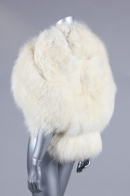 Lot 364 - A white fox cape, probably 1970s, labelled...