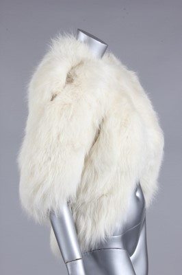 Lot 364 - A white fox cape, probably 1970s, labelled...