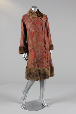 Lot 148 - A coat made from a Victorian Paisley shawl,...