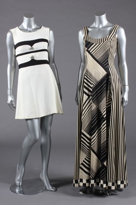 Lot 370 - Two black and white dresses, comprising Louis...