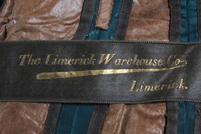 Lot 376 - A good petrol-blue silk faille gown, late...