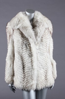 Lot 383 - A silver fox jacket, probably 1970s,lined in...