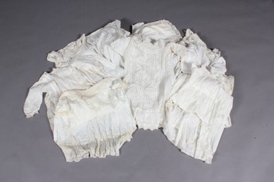 Lot 382 - An 1860s white muslin summer dress and a group...