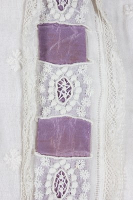 Lot 382 - An 1860s white muslin summer dress and a group...