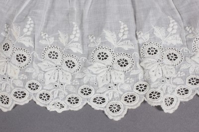 Lot 382 - An 1860s white muslin summer dress and a group...