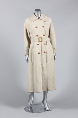 Lot 36 - An Hermès ivory sheepskin coat, 1990s,...