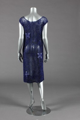 Lot 401 - An electric-blue flapper dress, late 1920s,...
