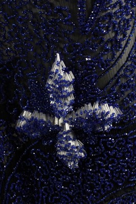 Lot 401 - An electric-blue flapper dress, late 1920s,...