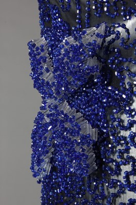 Lot 401 - An electric-blue flapper dress, late 1920s,...