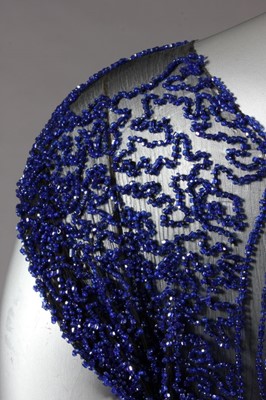 Lot 401 - An electric-blue flapper dress, late 1920s,...