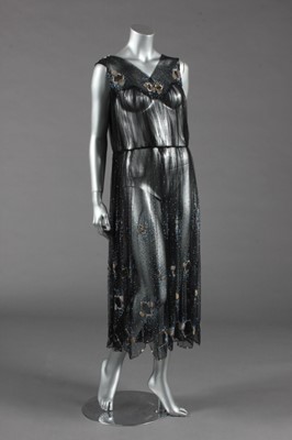 Lot 402 - A pretty black tulle tunic or over-dress,...