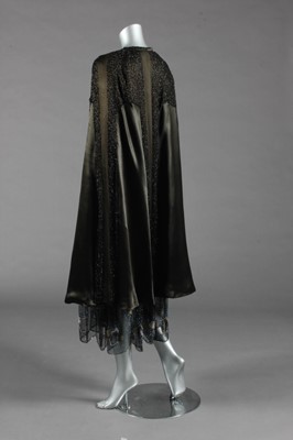 Lot 402 - A pretty black tulle tunic or over-dress,...