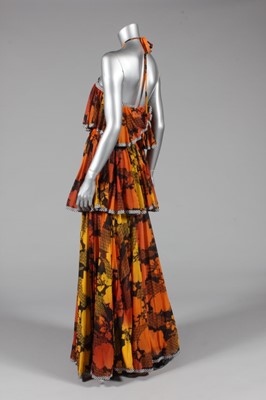 Lot 412 - A good John Bates tiered halter-neck dress,...