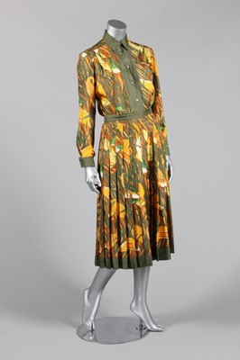 Lot 38 - An Hermès printed silk ensemble, 1980s,...