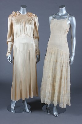 Lot 439 - Three 1930s bridal/presentation gowns,...