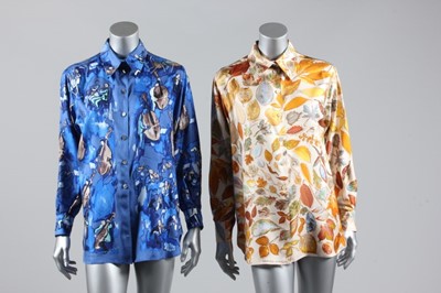 Lot 40 - An Hermès 'Concerto' silk shirt, 1980s,...