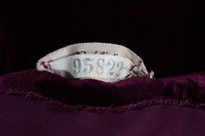 Lot 450 - An altered Chanel couture aubergine evening...