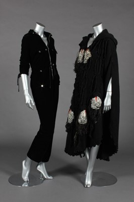 Lot 456 - A black velvet Courreges jump-suit, circa 1970,...