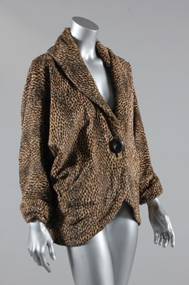 Lot 341 - A Biba faux fur jacket, circa 1974, with grey...