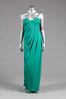 Lot 182 - An Emanuel Ungaro couture jade-green silk...