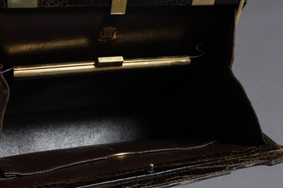 Lot 414 - Two crocodile handbags, circa 1960, crocodylus...