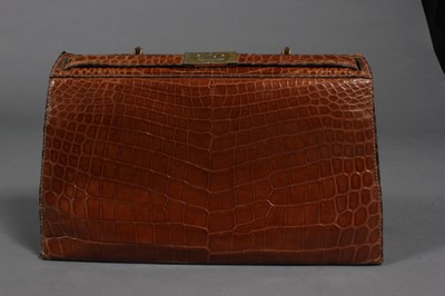Lot 414 - Two crocodile handbags, circa 1960, crocodylus...