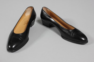 Lot 47 - Six pairs of Hermès leather court shoes, 1980s-...